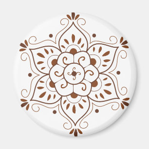 Henna Tattoo Mandala Magnet