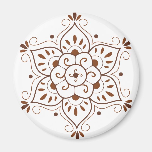 Henna Tattoo Mandala Magnet (Front)