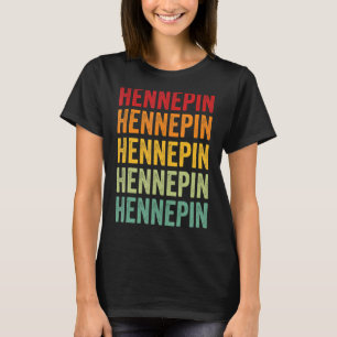 Hennepin County Minnesota Rainbow Text Design T-Shirt