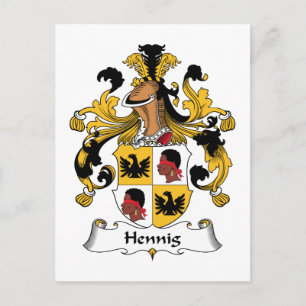 Hennig Family Crest Postcard