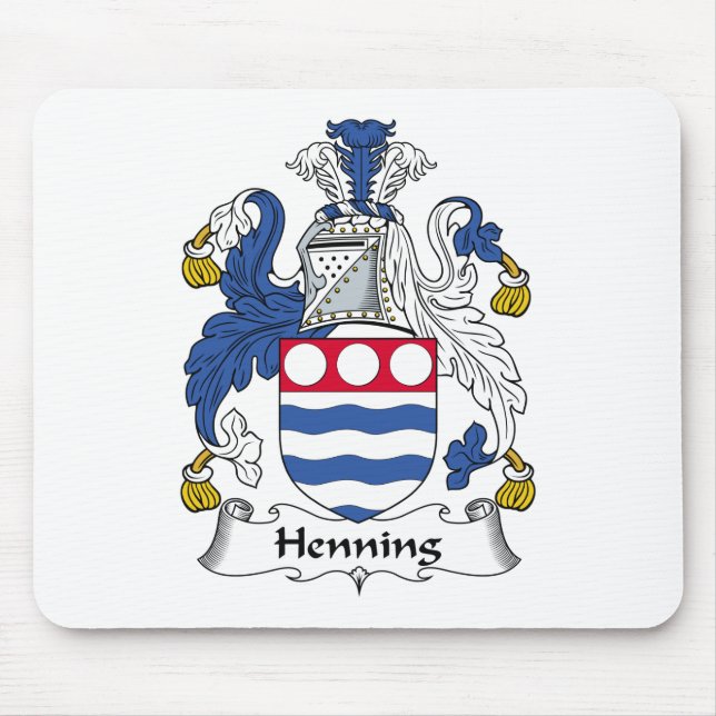 Henning Family Crest Mouse Mat (Front)