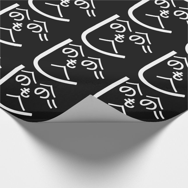 Henohenomoheji へのへのもへじ wrapping paper (Corner)