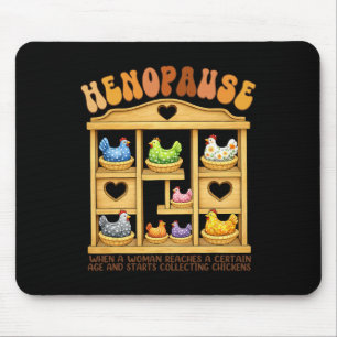 Henopause Women Collecting Chicken,hen In Nest,chi Mouse Mat