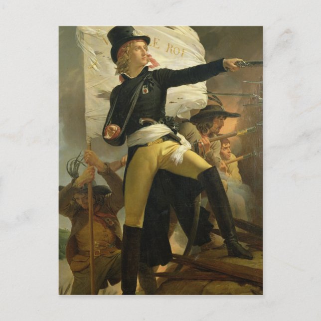 Henri de La Rochejaquelein , leader of the Postcard (Front)