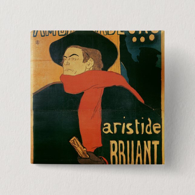 Henri de Toulouse-Lautrec | Ambassadeurs: Aristide 15 Cm Square Badge (Front)