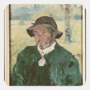 Henri de Toulouse-Lautrec   An Old Man, Celeyran,  Square Sticker