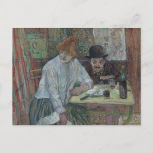 Henri de Toulouse-Lautrec - At the Cafe La Mie Postcard