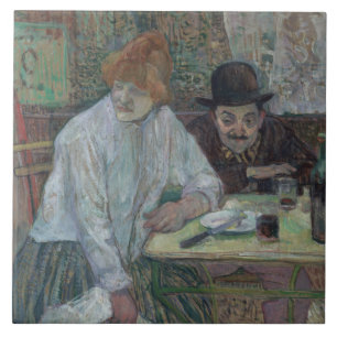 Henri de Toulouse-Lautrec - At the Cafe La Mie Tile