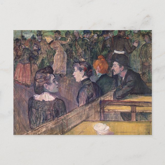 Henri de Toulouse-Lautrec | At the Moulin de la Ga Postcard (Front)