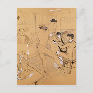 Henri de Toulouse-Lautrec Chocolat Dancing, 1896 Postcard