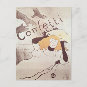 Henri de Toulouse-Lautrec   Confetti, 1893 Postcard