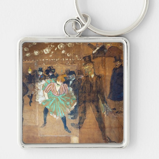Henri de Toulouse-Lautrec - Dance at the Rouge Key Ring (Front)