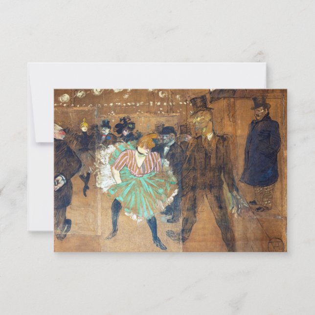 Henri de Toulouse-Lautrec - Dance at the Rouge Thank You Card (Front)