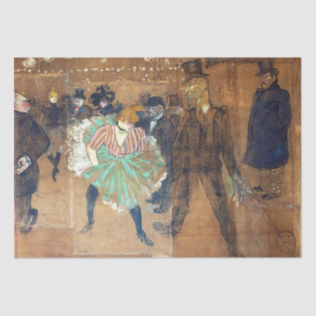 Henri de Toulouse-Lautrec - Dance at the Rouge Tissue Paper (Front)