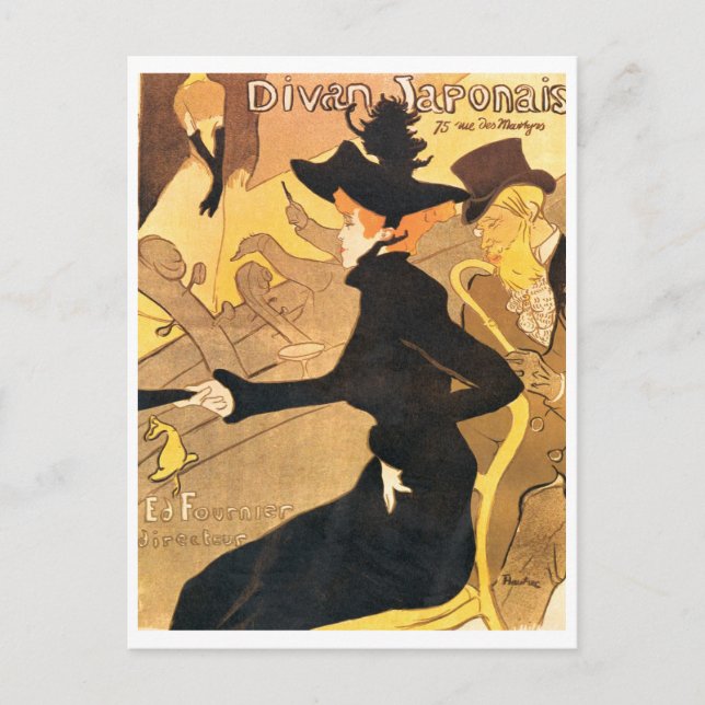 Henri de Toulouse-Lautrec -  Divan Japonais Postcard (Front)