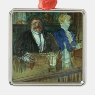 Henri de Toulouse-Lautrec   In the Bar: The Fat Pr Metal Tree Decoration