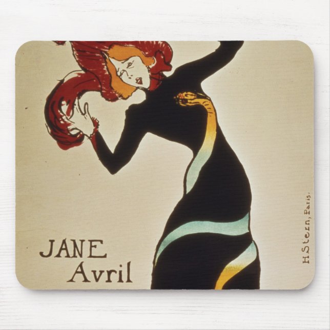 Henri de Toulouse-Lautrec | Jane Avril  1899 Mouse Mat (Front)