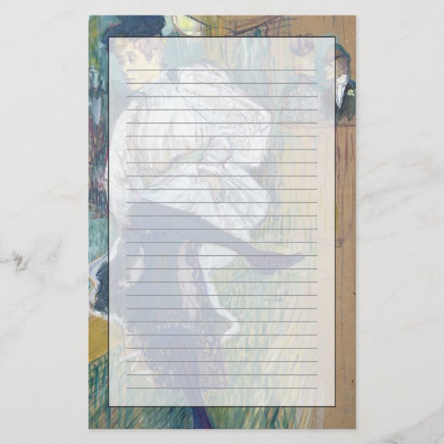 Henri de Toulouse-Lautrec | Jane Avril  Dancing, c Stationery (Front)