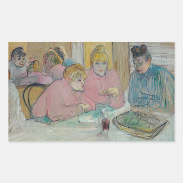 Henri de Toulouse-Lautrec - Ladies in Dining Room Rectangular Sticker (Front)
