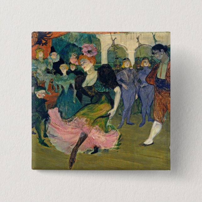 Henri de Toulouse-Lautrec | Map: Magellan's Voyage 15 Cm Square Badge (Front)