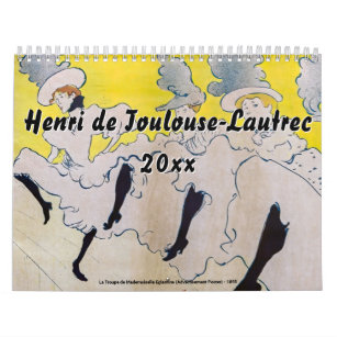Henri de Toulouse-Lautrec Masterpieces Selection Calendar