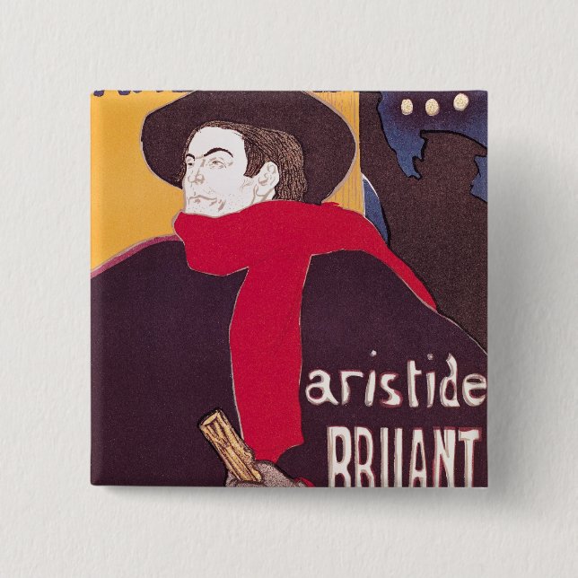 Henri de Toulouse-Lautrec | Poster advertising Ari 15 Cm Square Badge (Front)