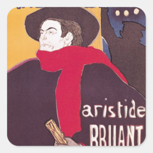 Henri de Toulouse-Lautrec Poster advertising Ari Square Sticker