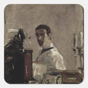 Henri de Toulouse-Lautrec Self Portrait, 1880 Square Sticker