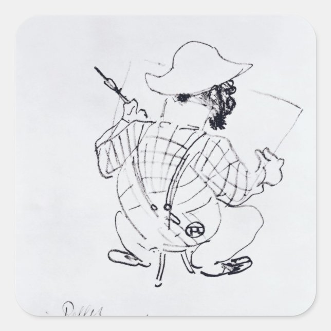 Henri de Toulouse-Lautrec | Self Portrait, 1896 Square Sticker (Front)