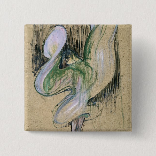 Henri de Toulouse-Lautrec | Study for Loie Fuller 15 Cm Square Badge (Front)