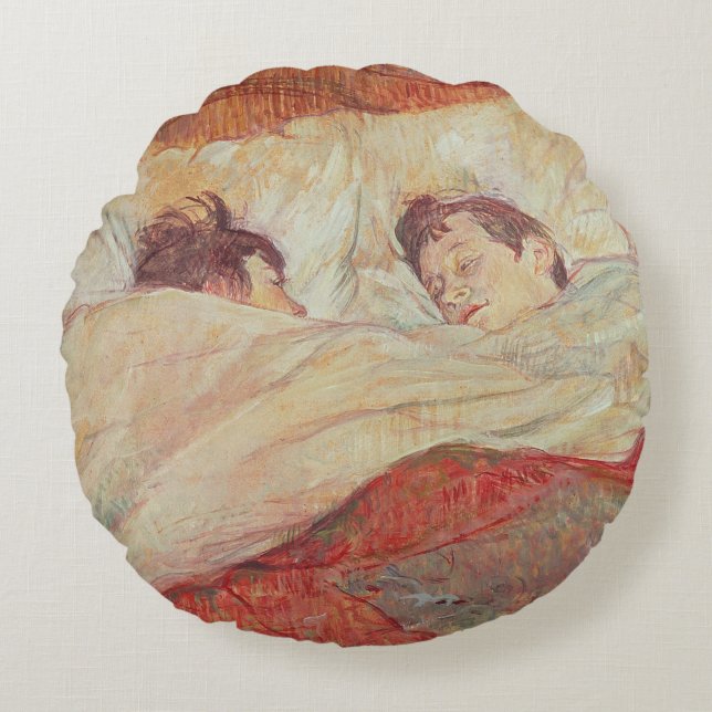 Henri de Toulouse-Lautrec | The Bed, c.1892-95 Round Cushion (Front)