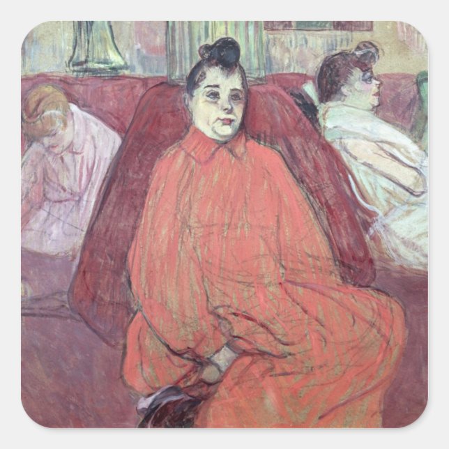 Henri de Toulouse-Lautrec | The Divan, 1893 Square Sticker (Front)