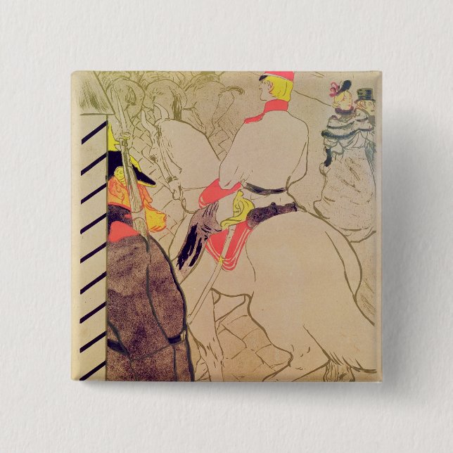 Henri de Toulouse-Lautrec | The German Babylon, 18 15 Cm Square Badge (Front)