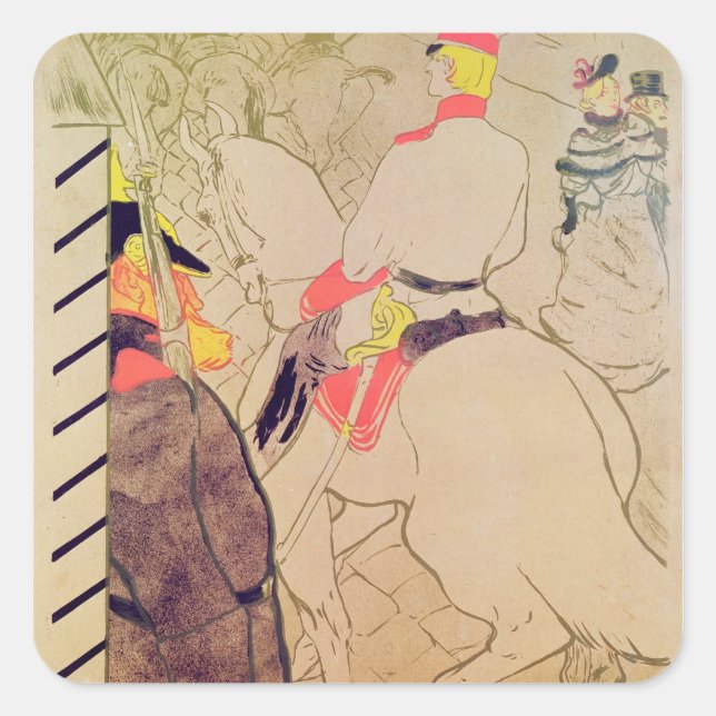 Henri de Toulouse-Lautrec | The German Babylon, 18 Square Sticker (Front)