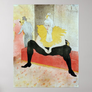 Henri de Toulouse-Lautrec The Seated Clowness Poster