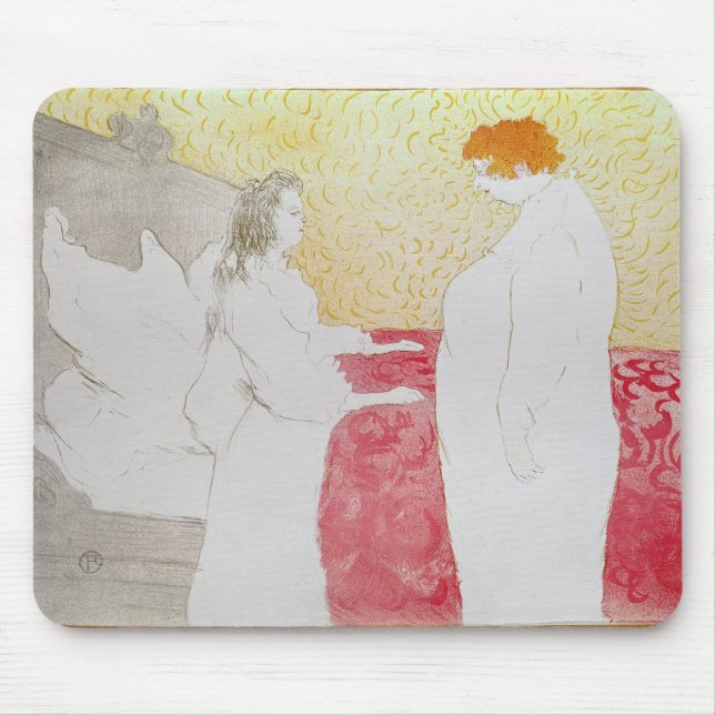 Henri de Toulouse-Lautrec | Woman in Bed, Profile  Mouse Mat (Front)