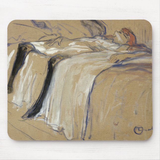 Henri de Toulouse-Lautrec | Woman lying on her Bac Mouse Mat (Front)