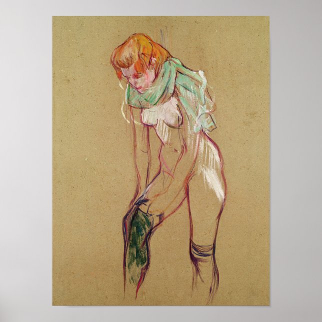 Henri de Toulouse-Lautrec | Woman Pulling Up her S Poster (Front)