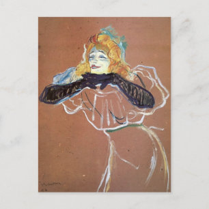 Henri de Toulouse-Lautrec- Yvette Guibert singing Postcard