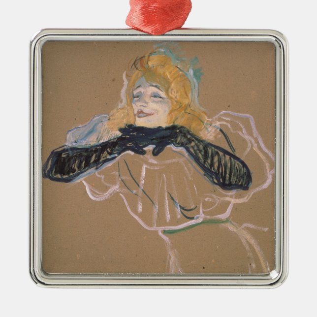 Henri de Toulouse-Lautrec | Yvette Guilbert  singi Metal Tree Decoration (Front)