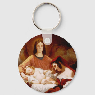 Henri Decaisne: The Guardian Angel Fine Art Key Ring