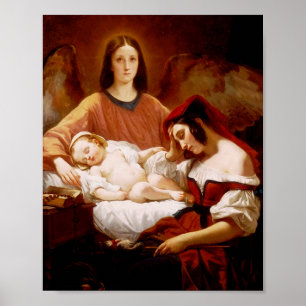 Henri Decaisne: The Guardian Angel Fine Art Poster