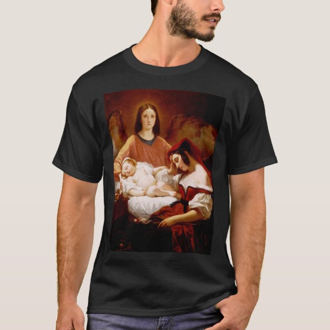 Henri Decaisne: The Guardian Angel Fine Art T-Shirt (Front)