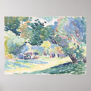 Henri-Edmond Cross: Landscape Watercolor Poster