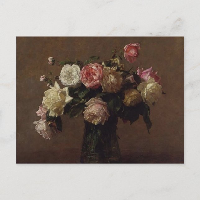 Henri Fantin-Latour- Bouquet of Roses Postcard (Front)