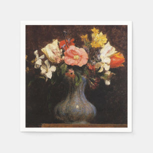 Henri Fantin-Latour, Flowers, Camelias, Tulips Napkin