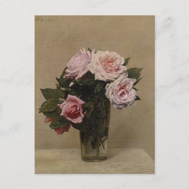 Henri Fantin-Latour- Roses Postcard (Front)