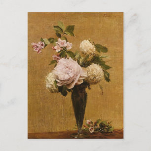 Henri Fantin-Latour- Vase of Peonies and Snowballs Postcard