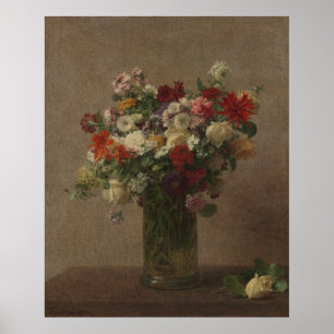 Henri Fantin-Latour Vintage Flowers from Normandy Poster