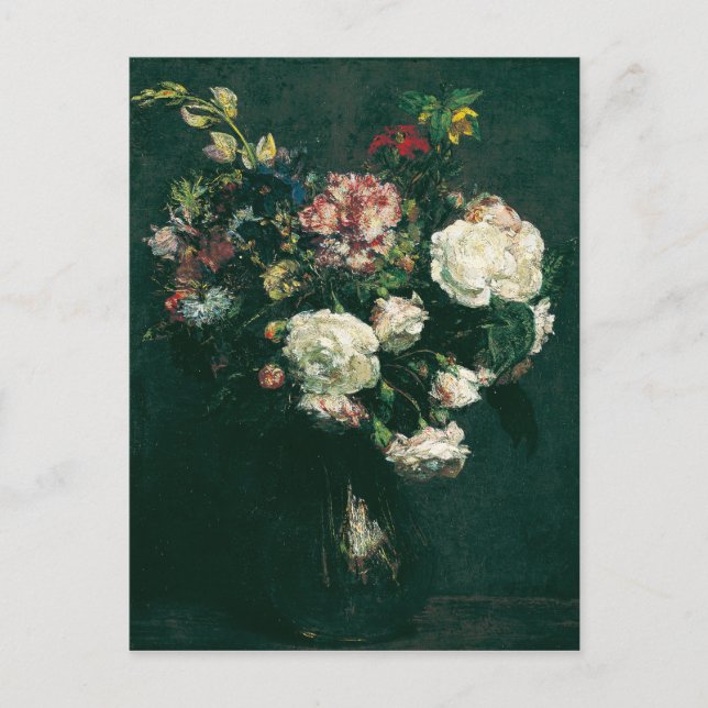 Henri Fantin-Latour Vintage Vase of Flowers Postcard (Front)